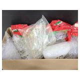 Box of twinkle trim soft snow & icicle ornaments