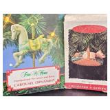 Carousel & cat nap Hallmark Christmas ornaments