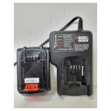 Black and decker 20V battery and charger