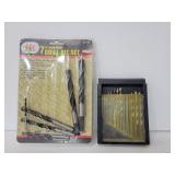 Two sets of assorted drill bits