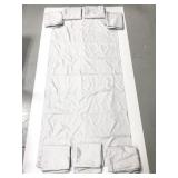 Lot of eight matching light gray curtain panels