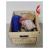 Box of assorted work supplies