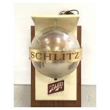 Vintage Schlitz 3D globe light up bar sign