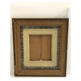 Vintage wood and embossed metal picture frame
