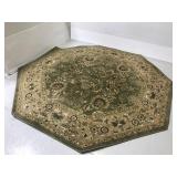 Cambridge green & taupe octagon area rug