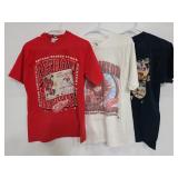 Three vintage Detroit Red Wings t-shirts