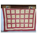 Vintage embroidered quilt