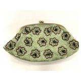 Kate Landry green and beaded evening purse
