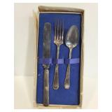 WM Rogers & Son knife, fork and spoon set