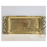 Oppenheim vintage meyal craft gold tone tray