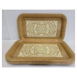 Set of 6 metal trays