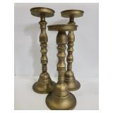 Golden Isles metal candle holder trio