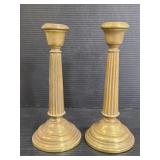 Pair of antique metal candlesticks