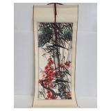 Bamboo watercolor painting scroll