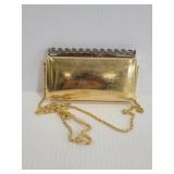 Vintage Ronas collection gold tone metal clutch