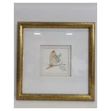 Signed Peggy S. Framed butterfly print