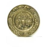 Vintage circular brass wall hanging