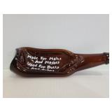 Melted beer bottle ash tray