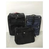 3 piece luggage set unmatching