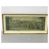 Vintage framed New Orleans street print