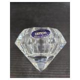 24% lead crystal diamond tea lite holder