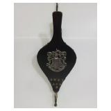 Wood and metal crested vintage bellow