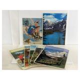 Lot of 7 vintage Lithographers Union USA prints