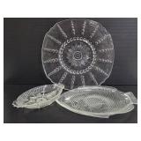 Trio of glass serving dishes