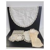 Vintage crocheted doilies