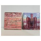 Two Detroit & Vernors photo tile coasters
