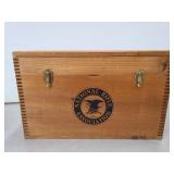 Large NRA wooden box with rope handles