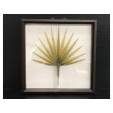 Framed bamboo fan leaf