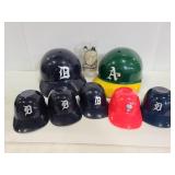 MLB glass, Detroit Tigers hats with others