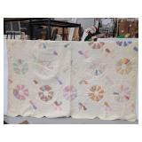Vintage cutter quilt hand stitching