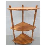Tiered 3 shelf corner shelf