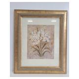 Framed floral art print