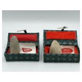 Chinese stone stamped seals in boxes