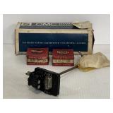 Vintage 53 Buick rod bearings & marine fuel gauge