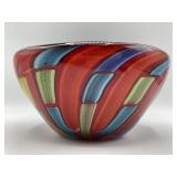 Heavy blown art glass bowl by Gorgeous Designs