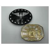Pair of vintage belt buckles