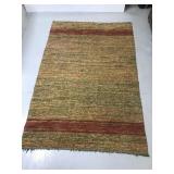 Large vintage woven multicolor rug