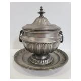 Vintage pewter tureen