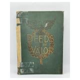 Antique distressed Deeds of Valor military book