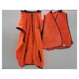 Orange fabric and polyester vest