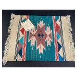 Small Zapotec handwoven wool rug