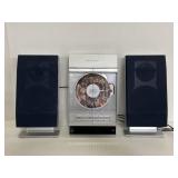 Sharper Image sleek solo CD stereo & speakers