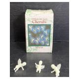 Vintage glow in the dark cherub ornaments