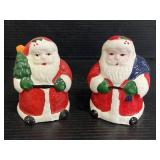Hermitage Pottery ceramic Santa S&P shakers - 1994