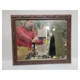 Mexican handcrafted wood frame w/ mirror