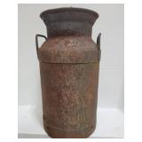 Vintage metal rusted milk can